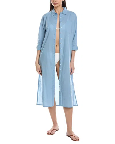 Echo Solana Maxi Shirtdress In Blue