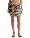 Echo Solstice Collage Sarong Swim Cover-up In Black