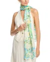 Echo Sparkle Floral Patch Oblong Scarf In Peony