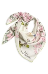 Echo Spring Unfolding Silk Square Scarf In Cream