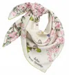 Echo Spring Unfolding Silk Square Scarf In Cream Multi In Neutral