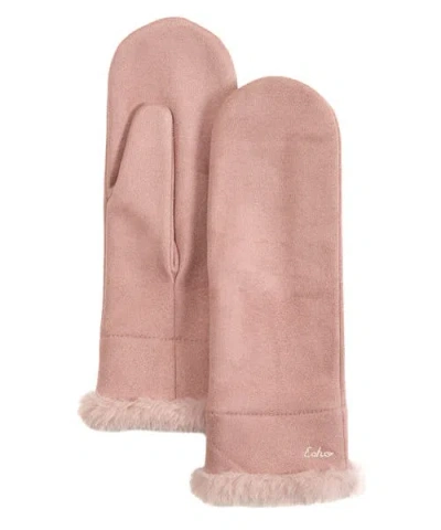 Echo Stretch Suede Mitten In Pink