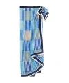 Echo Stripe Illusion Sarong And Bag In Blue