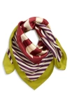 Echo Striped Silk Bandana In Multi