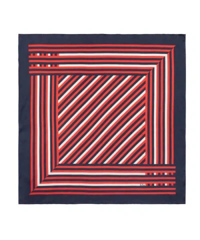 Echo Stripes Silk Scarf In Multi