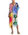 Echo Summer Escape Caftan Swim Cover-up In Multi