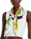 Echo Sunkissed Silk Square Scarf In Tangerine