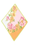Echo Sunshine Garden Pleated Diamond Scarf In Peony