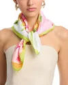 Echo Sunshine Garden Pleated Diamond Scarf In Peony