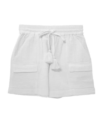 Echo Supersoft Gauze Cargo Shorts In White