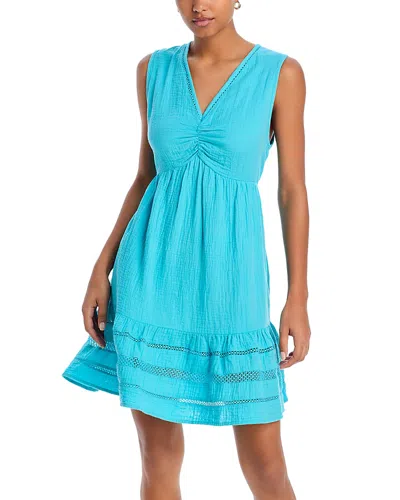 Echo Supersoft Gauze Kira Dress Swim Cover-up In Aqua