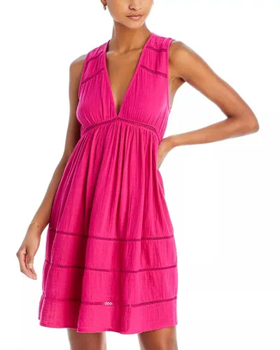 Echo Supersoft Gauze Vesper Dress In Hibiscus