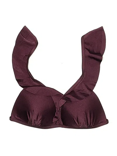 Pre-owned Echo Swimsuit Top Burgundy Swimwear