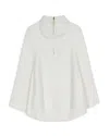 Echo Texture Knit Cape In White