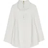 Echo Texture Knit Cape In White