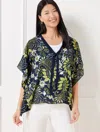 Echo Tie Neck Topper - Paisley Blooms - Ink - L/xl Talbots