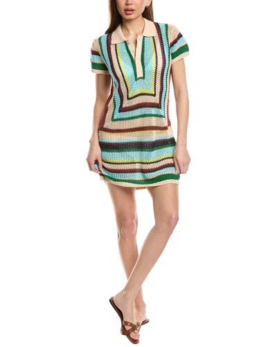 Echo Trail Mix Polo Dress In Blue