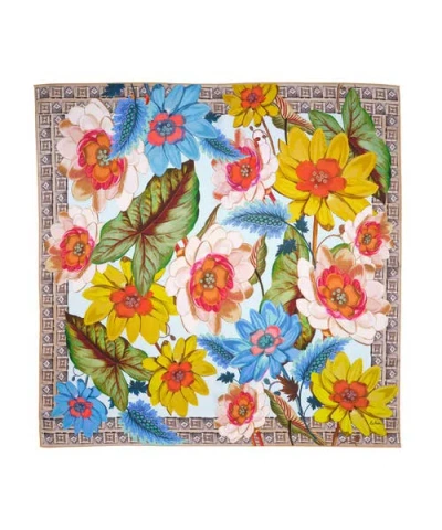Echo Tropical Floral Square In Buttercup