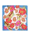 Echo Tropical Floral Silk Square Scarf In Vista Blue