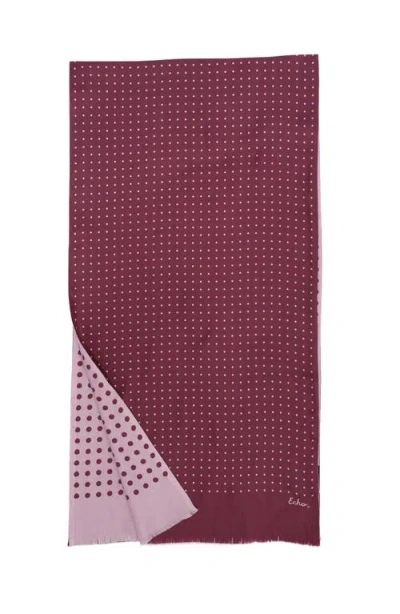 Echo Tubular Dot Scarf In Burgundy