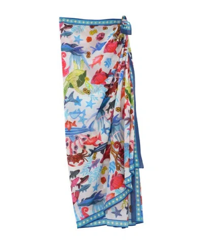 Echo Underwater Seas Pareo In Cream