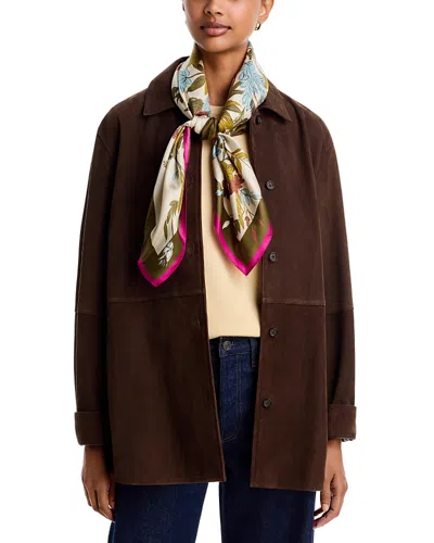 Echo Vase Silk Scarf In Olive