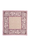 Echo Vintage Floral Dot Wool Bandana In Brown