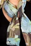 Echo Watercolor Floral Wrap In Dusk In Multi