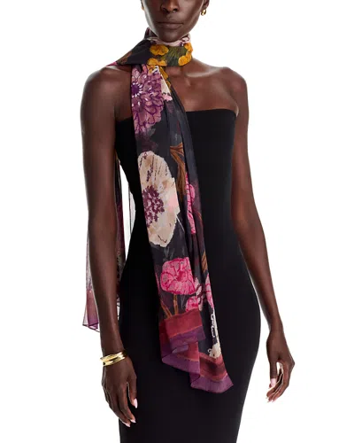 Echo Wildflower Crinkle Silk Wrap In Multi