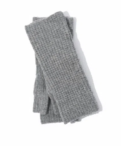 Echo Women's Wool-cashmere Waffle Arm-warmers In Grey Heather