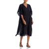 Echo Eyelet Caftan Swim Cover-up In Black