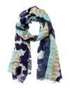 Echo Woven Oblong Linen-blend Scarf