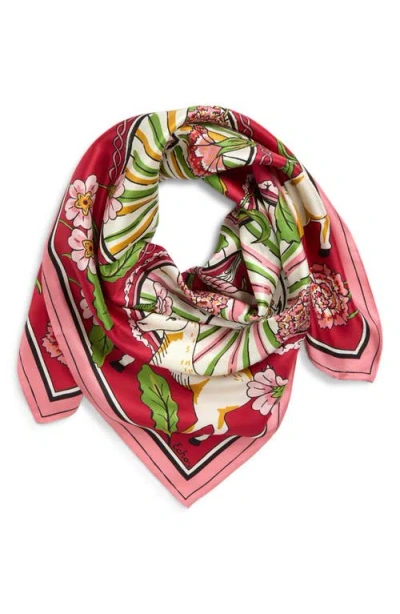 Echo Year Of The Goat Silk Square Scarf In Multi