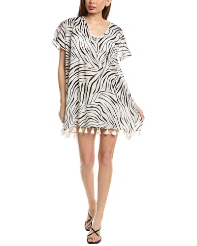 Echo Zebra Caftan In White