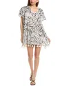 Echo Zebra Caftan In White