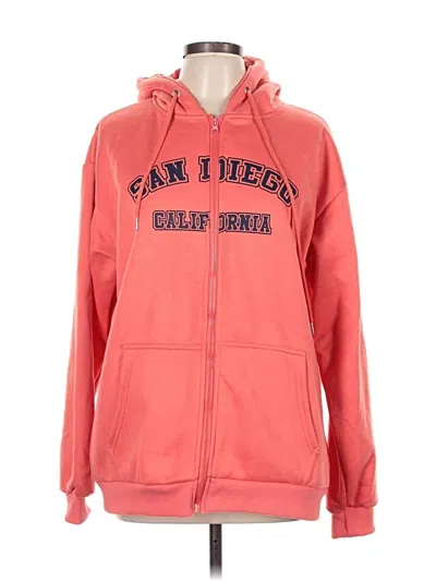 Pre-owned Echo Zip Up Hoodie In Pink