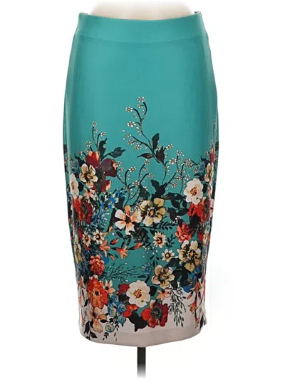 Pre-owned Eci Formal Skirt In Teal