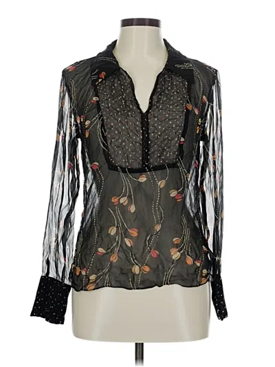 Pre-owned Eci Long Sleeve Blouse In Black