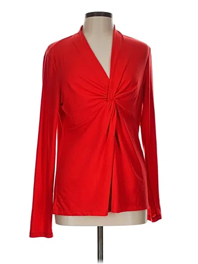 Pre-owned Eci Long Sleeve Blouse In Red