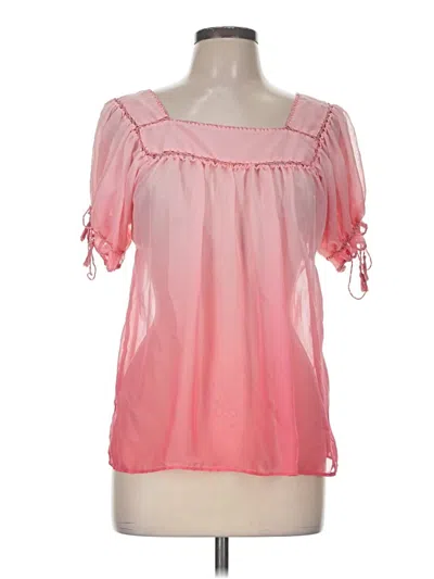 Pre-owned Eci Short Sleeve Blouse In Pink