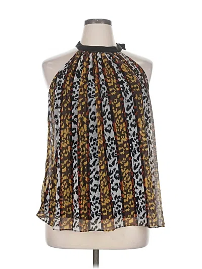 Pre-owned Eci Sleeveless Blouse In Brown