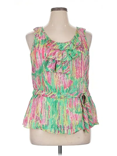 Pre-owned Eci Sleeveless Blouse In Green