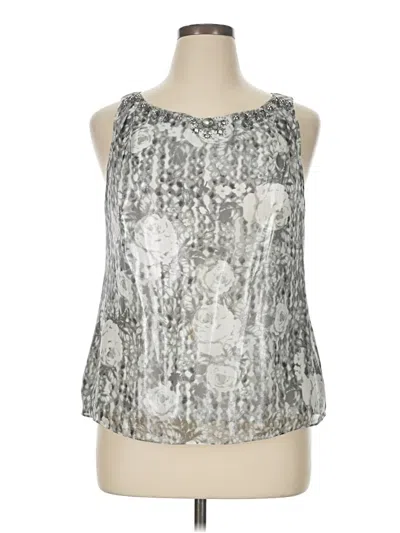 Pre-owned Eci Sleeveless Blouse In Silver