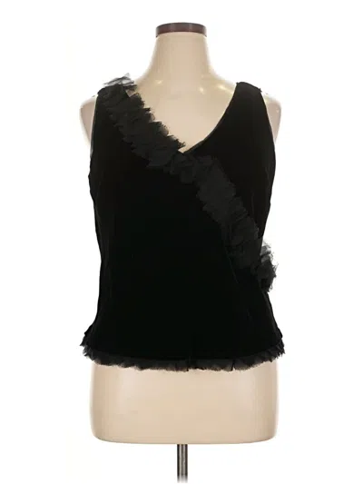 Pre-owned Eci Tank Top Black One Shoulder Neckline Tops