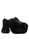 Eckhaus Latta Black Platform Mules In Black