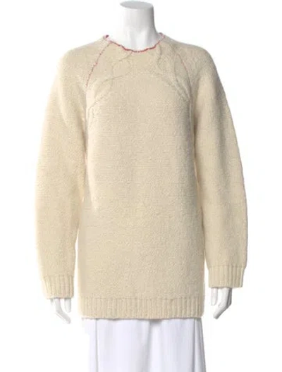 Pre-owned Eckhaus Latta Alpaca Crew Neck Sweater In Neutral