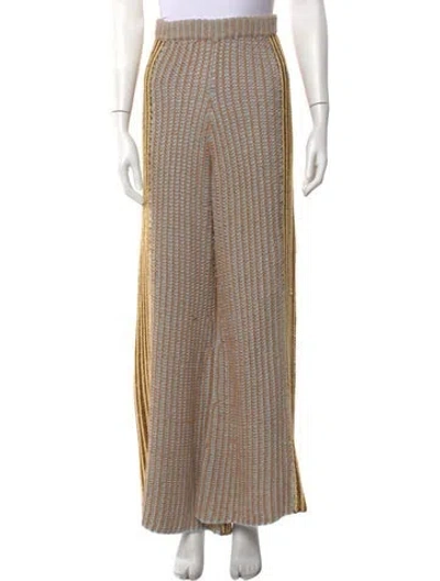 Pre-owned Eckhaus Latta Alpaca Wide Leg Pants In Blue