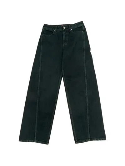 Eckhaus Latta Asymmetric-seam Jeans In Green