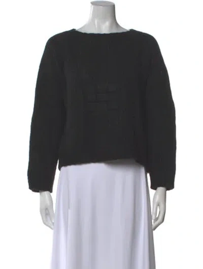 Pre-owned Eckhaus Latta Bateau Neckline Sweater In Gray