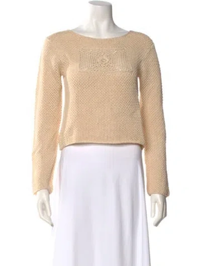 Pre-owned Eckhaus Latta Bateau Neckline Sweater In Neutral